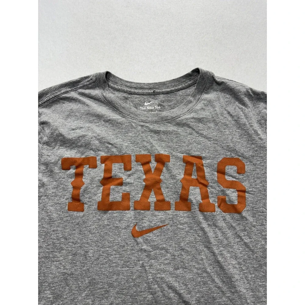 Texas Longhorns Shirt Mens Large Gray NCAA Football Nike Short Sleeve Tee